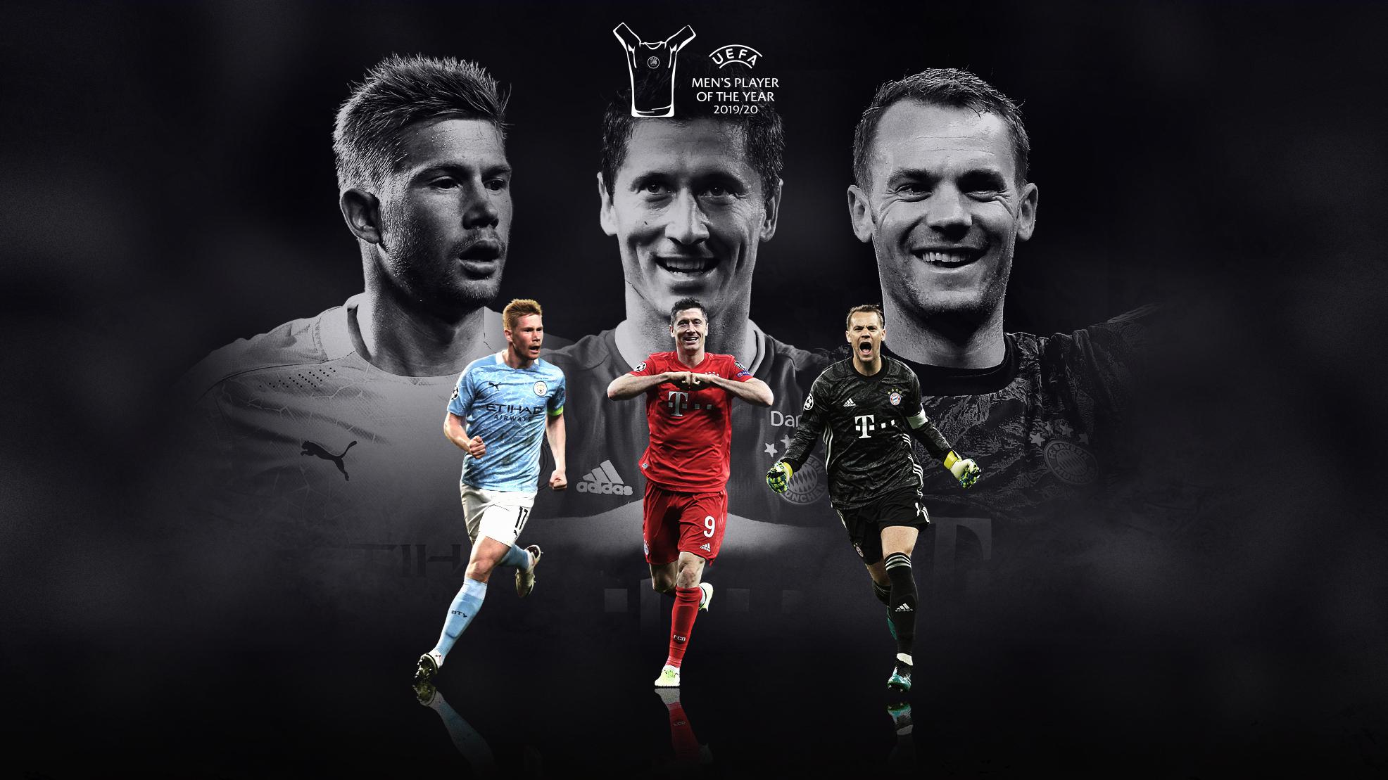  UEFA 올해의 남자 선수: 데 브라위너, 레반도프스키 또는 노이어