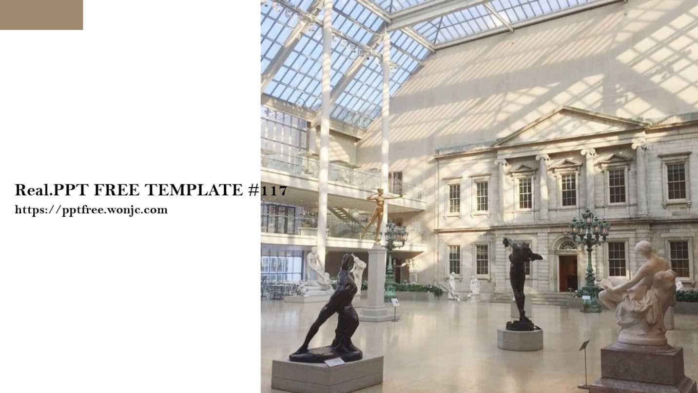 박물관이 살아있다 무료 PPT 템플릿 117 - 르네상스 스타일