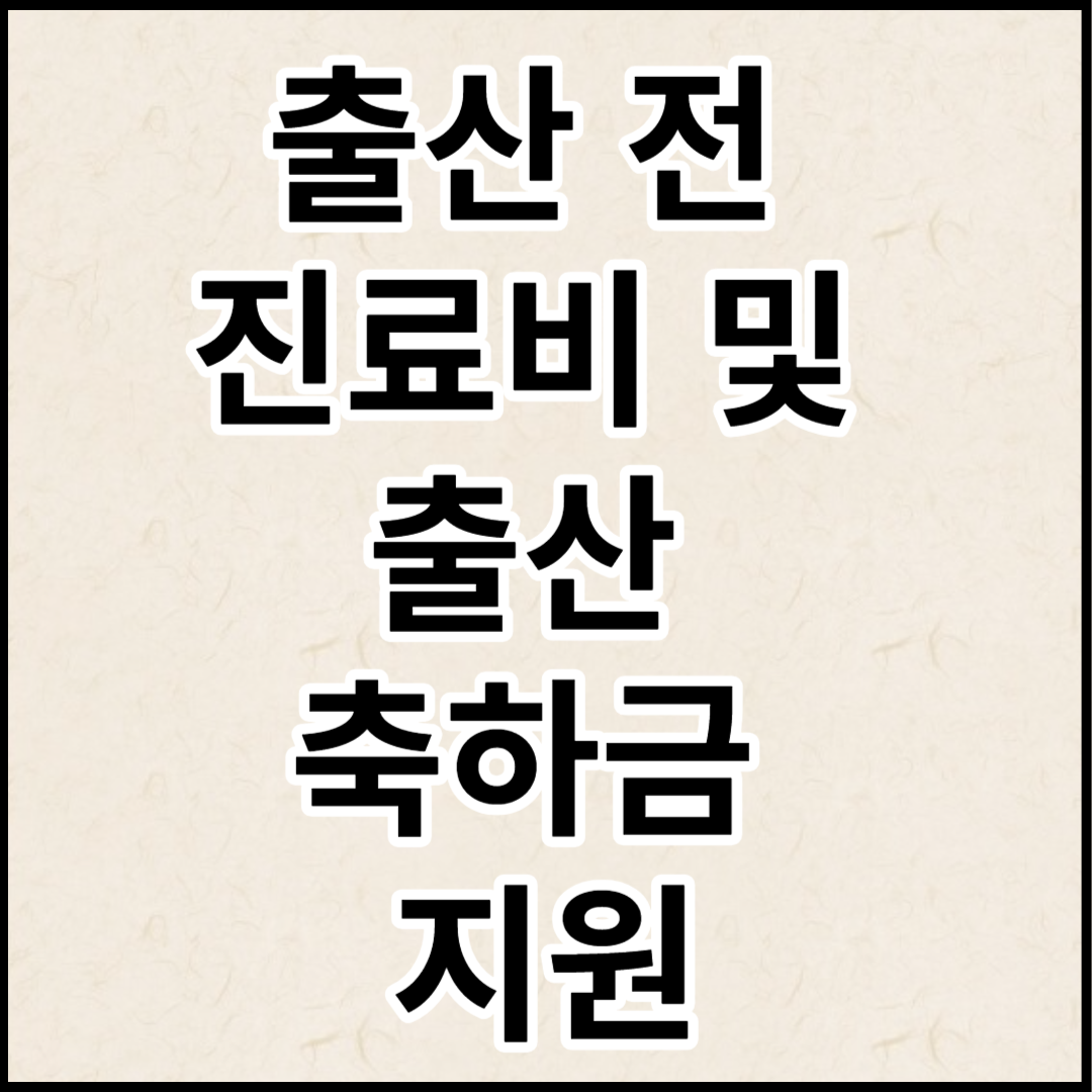  출산 전 진료비 및 출산 축하금 정부지원 신청하기