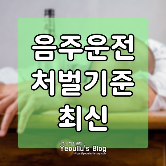  음주운전 처벌기준, 연말연시 특히 조심해야 할 것
