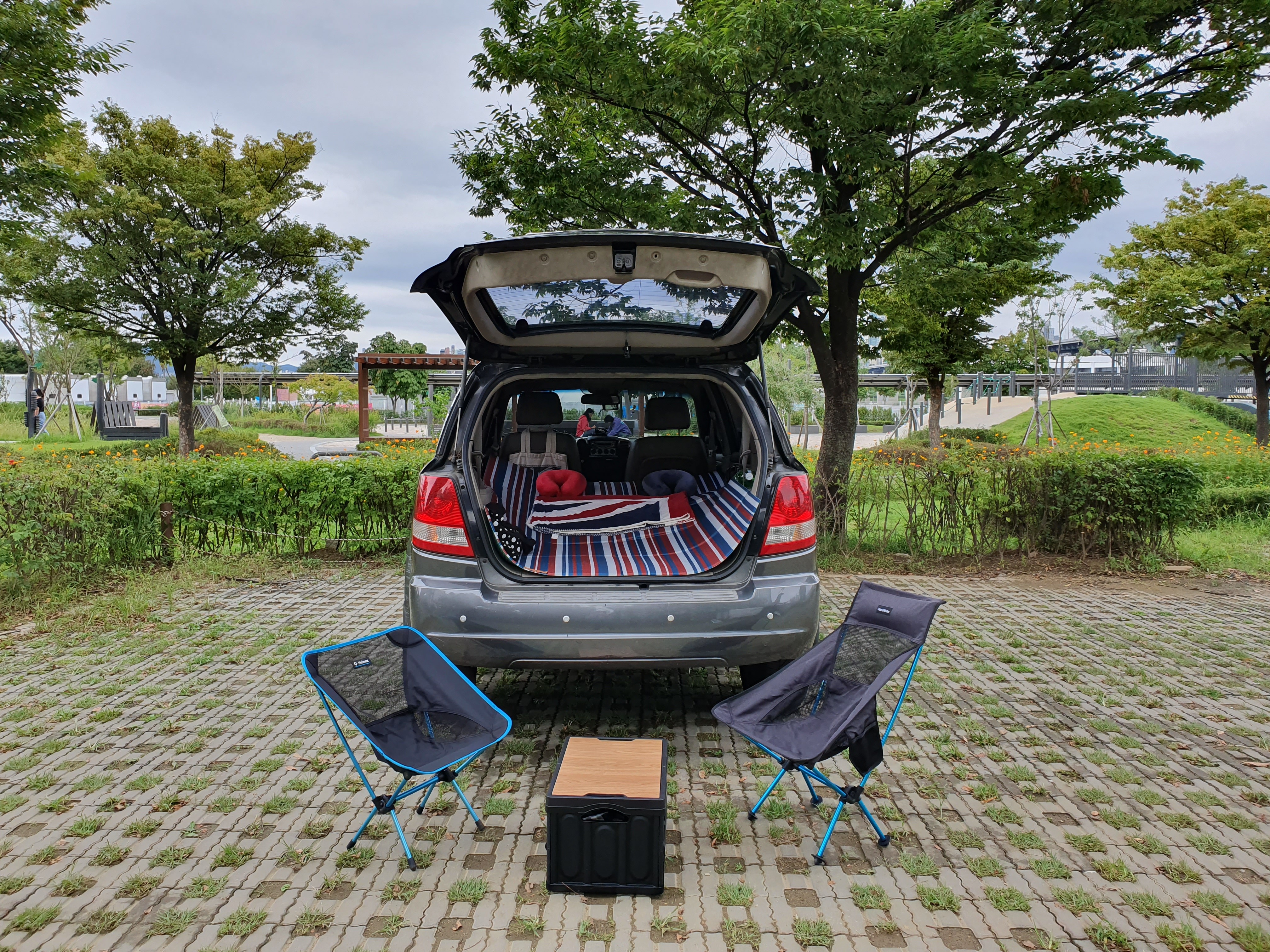  소렌토1세대 차박셋팅하고 첫 한강차박,한강카크닉