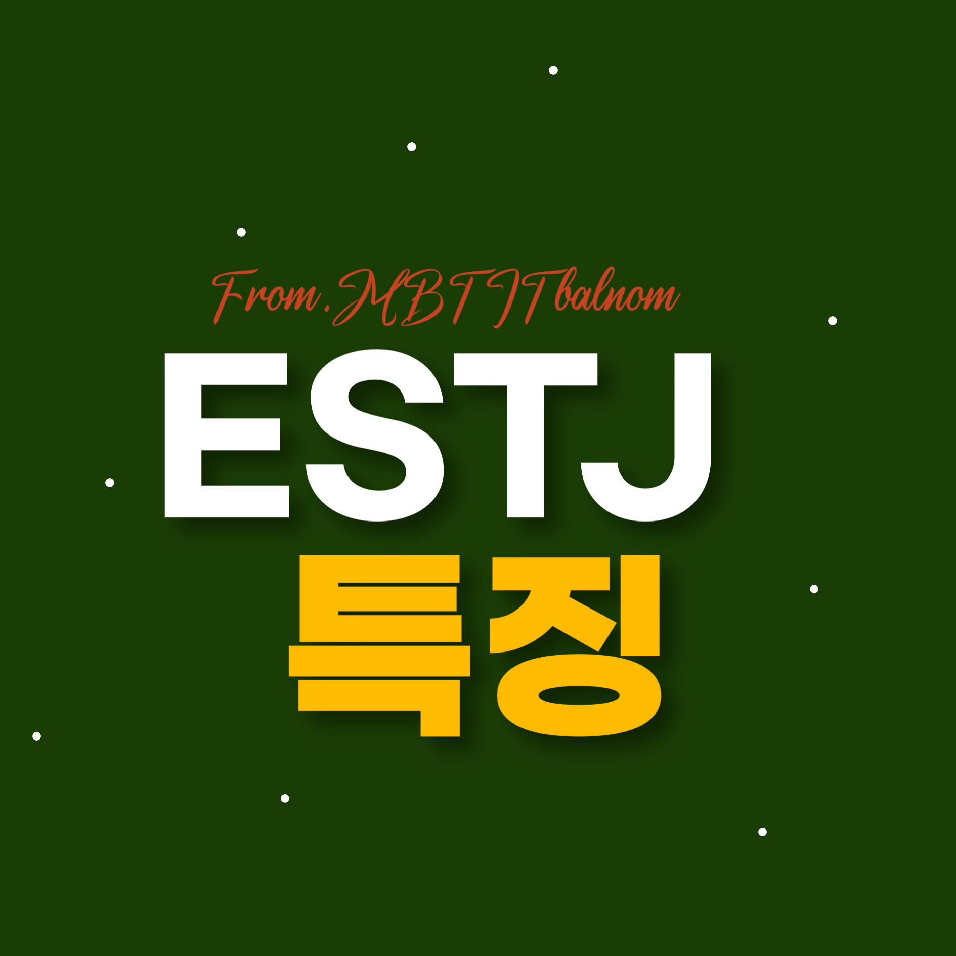 ESTJ 특징