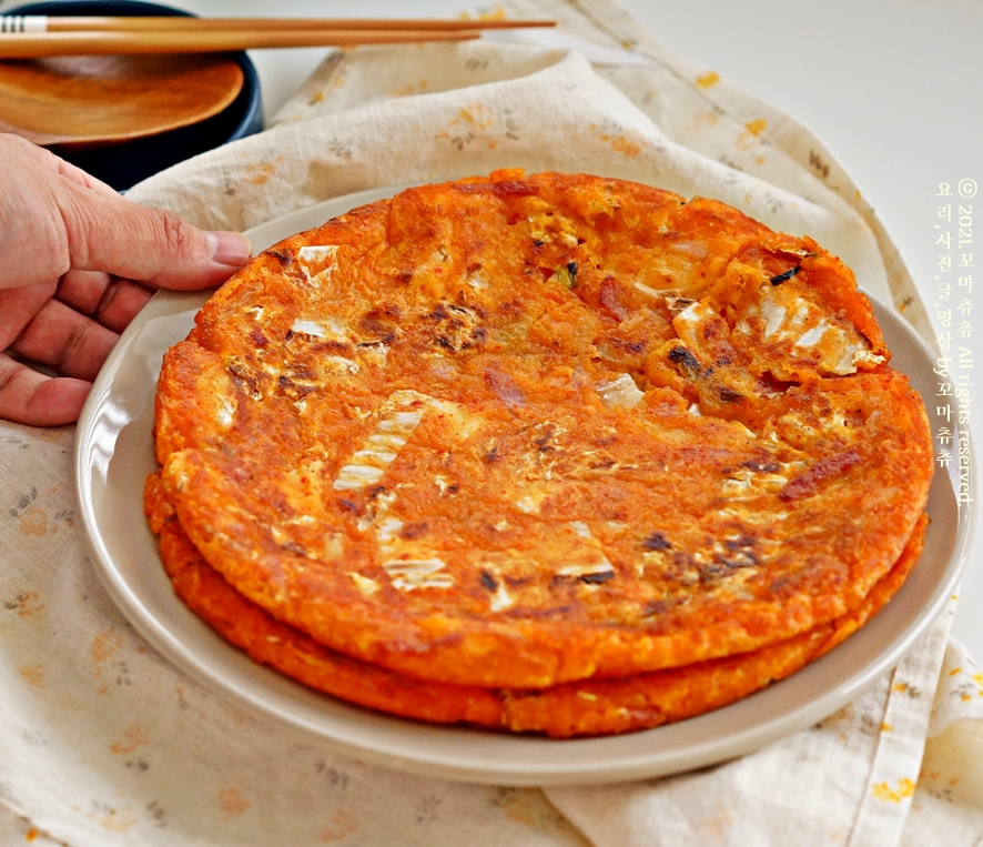 베이컨 김치전 파전 바삭바삭 만들기 팁 김치전 바삭바삭 만드는 법, 맛있는 15