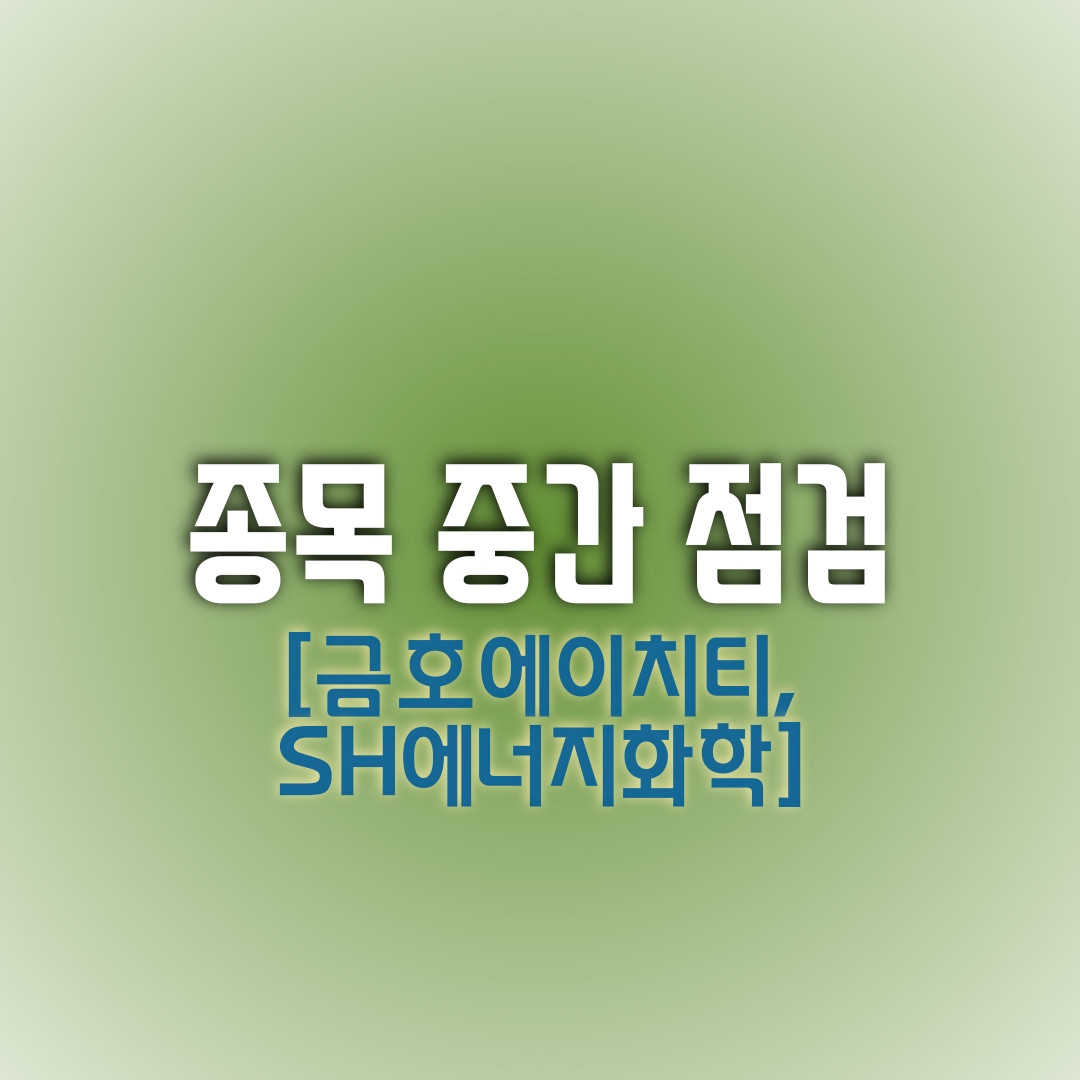  [종목 중간 점검] 금호에이치티, SH에너지화학