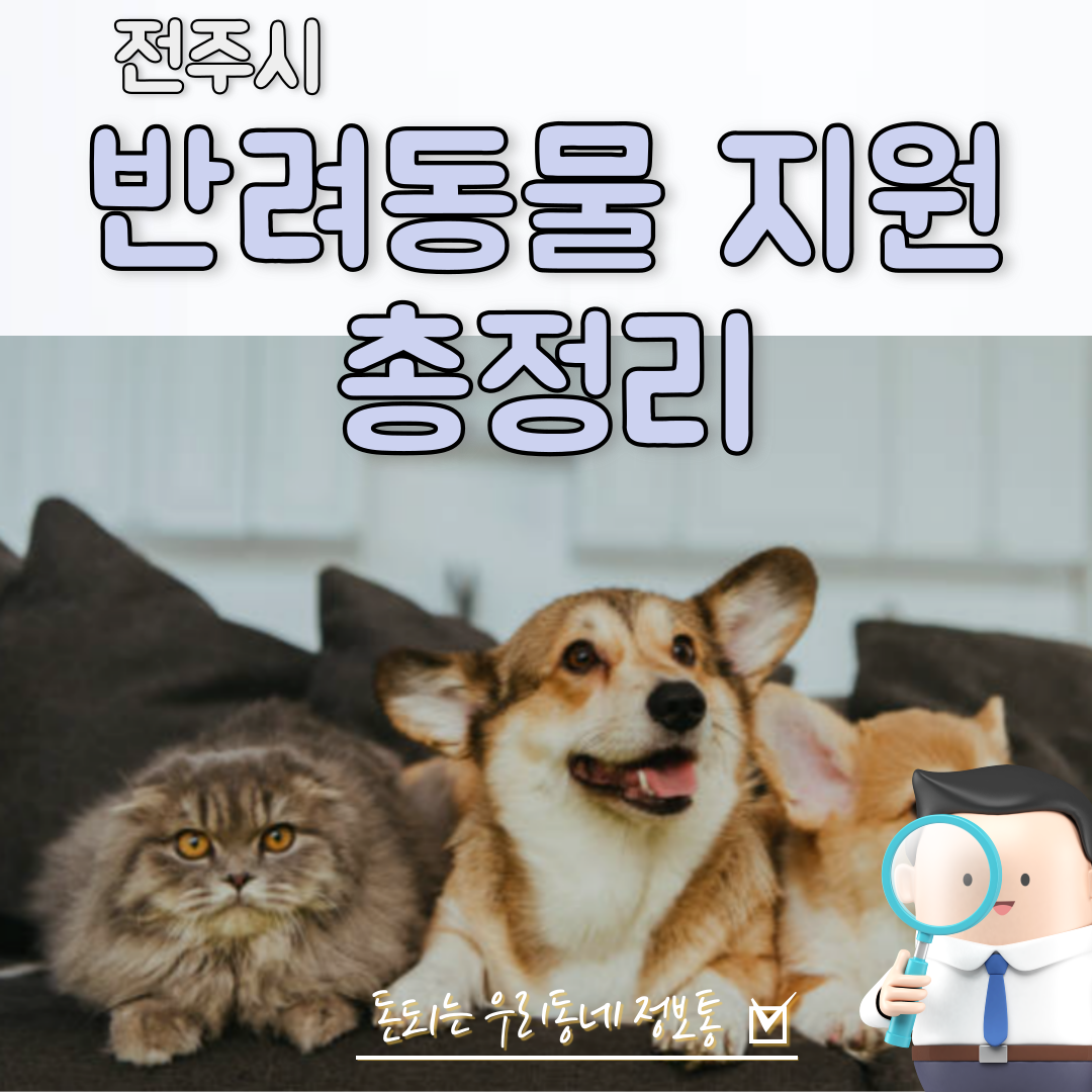  전주시 반려 동물 등록비, 중성화 수술 지원 및 반려동물놀이터 같이가개