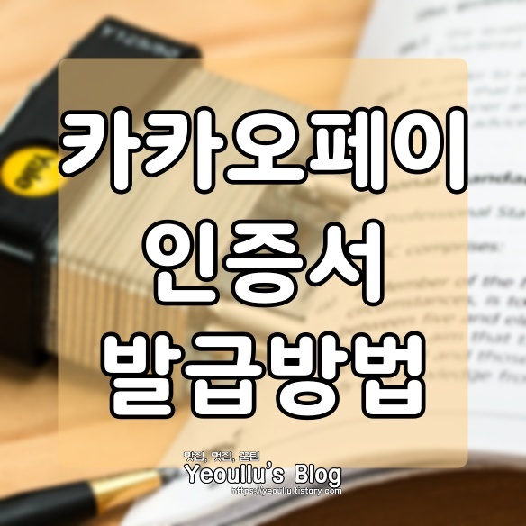  카카오페이 인증서 발급하는 방법
