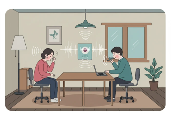 층간소음 이웃사이센터 갈등 중재 아파트 분쟁 해결 상담 평화로운 이웃 관계 플랫 디자인 일러스트