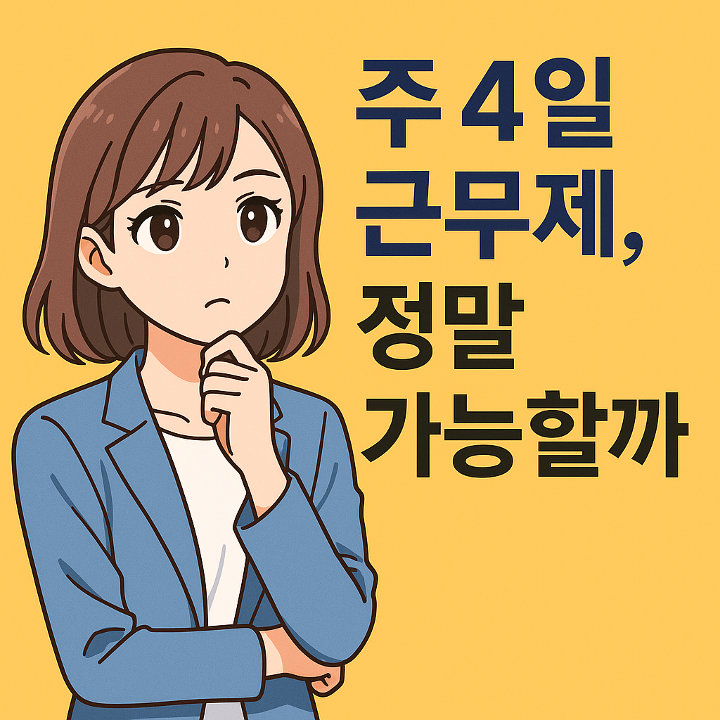주 4일 근무제, 정말 가능할까? 장단점과 도입 현황 알아보기