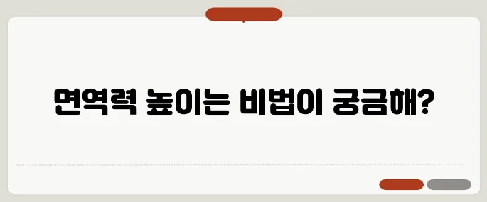 면역력 강화 음식 요리 방법과 추천 재료