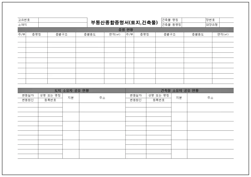 부동산종합증명서 2페이지