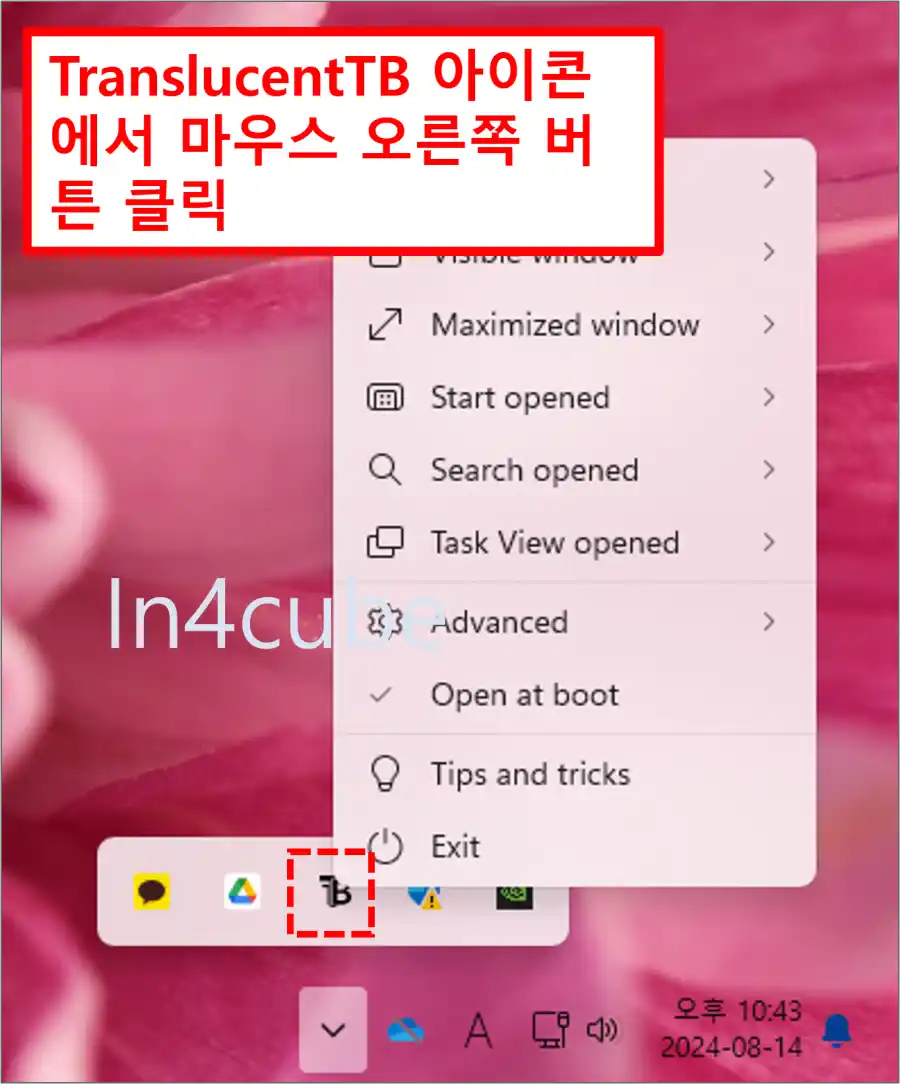 윈도우-트레이-TranslucentTB