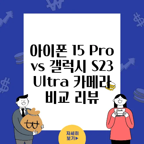 아이폰 15 Pro vs 갤럭시 S23 Ultra 카메라 비교 리뷰