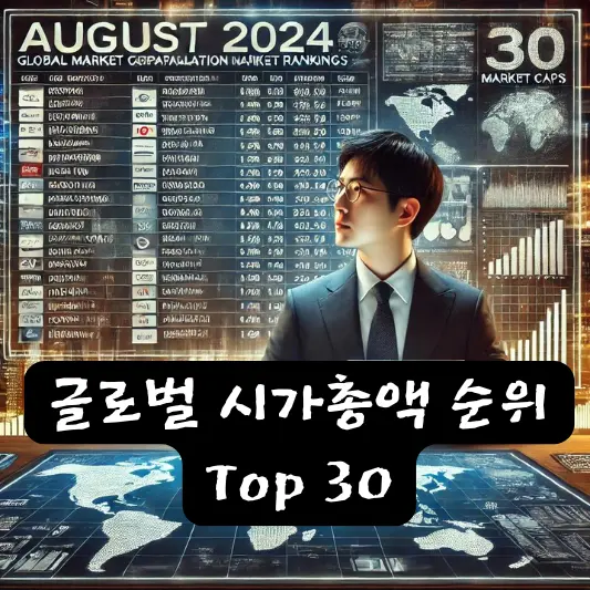 2024년 8월 세계 기업 시가총액 순위 Top 30 및 기업 소개