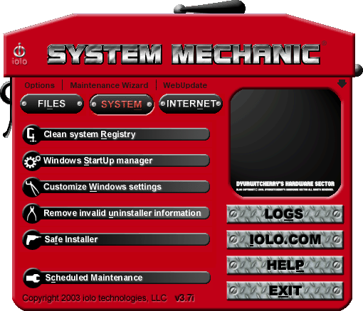 System Mechanic 3.7i Version