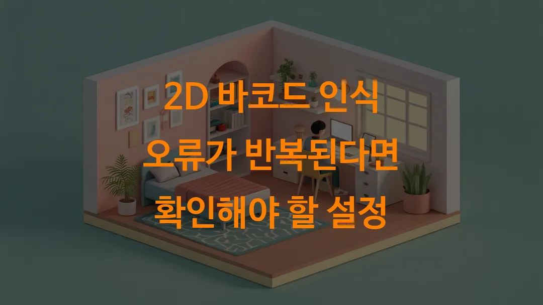 2D 바코드 인식 오류가 반복된다면 확인해야 할 설정