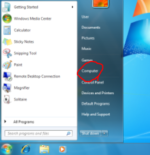 윈도우 키를 누르면 시작 메뉴가 나온다.