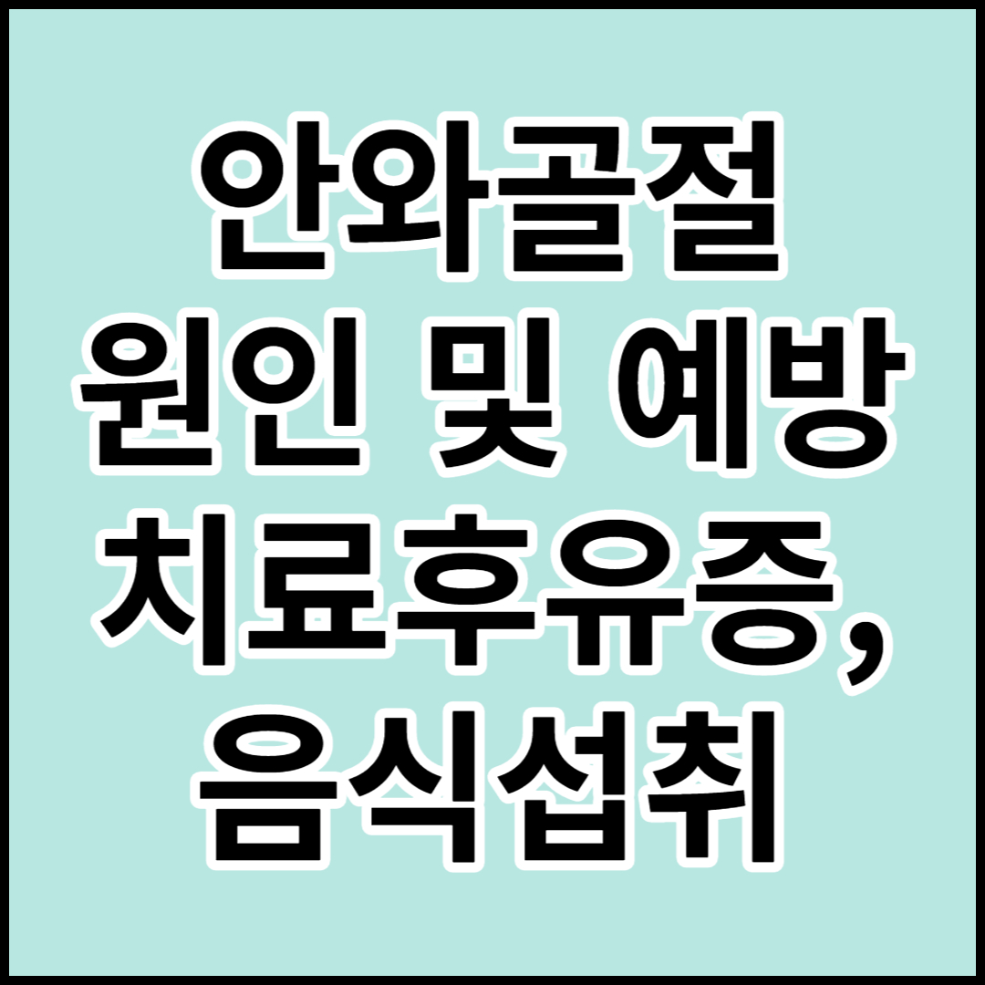  [안와골절]원인 증상 예방