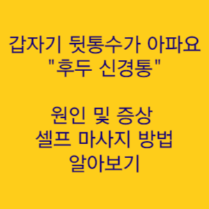  갑자기 뒷통수가 아파요 후두 신경통 알고있으면 도움되는 원인 및 증상 셀프 마사지 알아보기