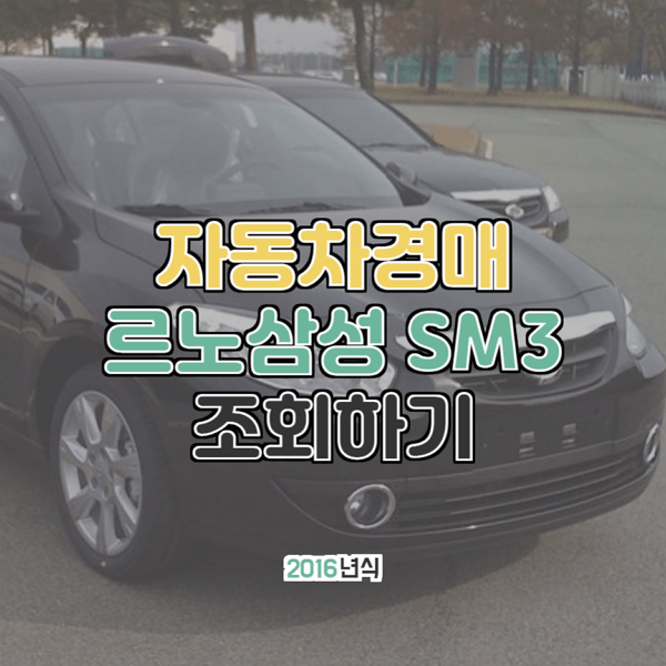  대법원 자동차경매 르노삼성 SM3 2016년형