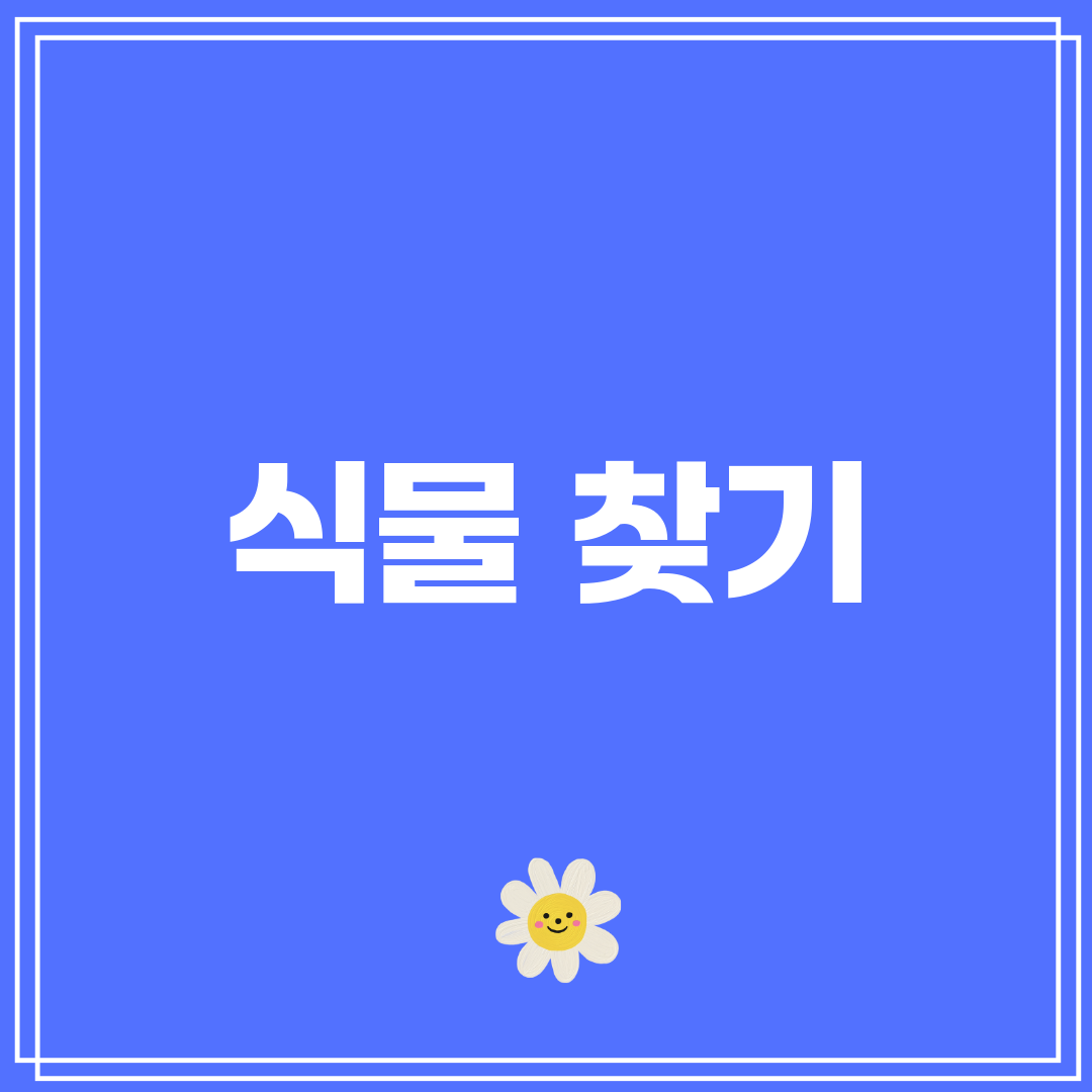 식물 찾기