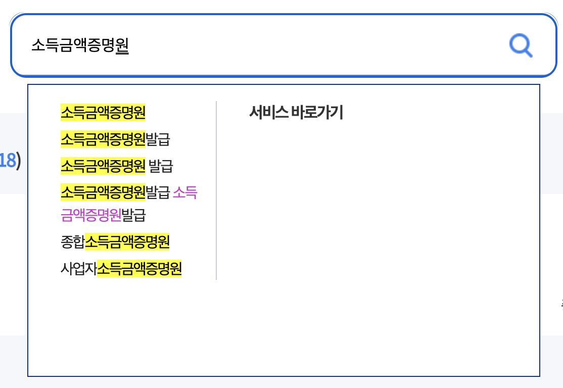  소득금액증명원 정부24로 발급하기