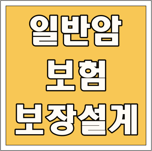 일반암 보험 보장 설계 글씨 썸네일