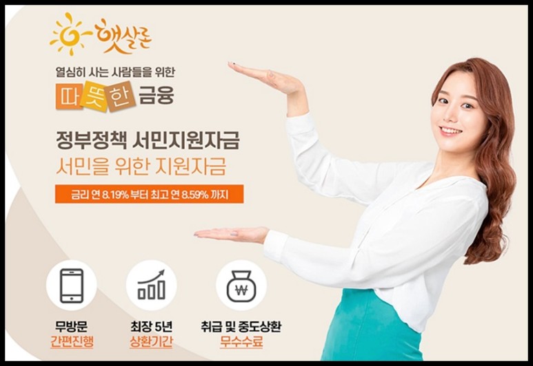 대구 자영업 정부지원서민대출 햇살론 생계 자격 저금리 신용 공무원 자영업 계약직