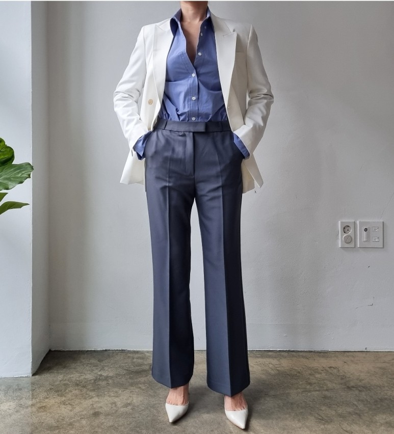 색상 배색 품절상품과 배송지연안내 - 메종셔츠 ( 블루색상 20