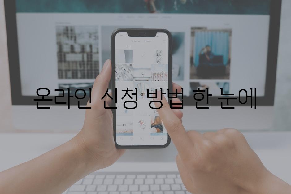 온라인 신청 방법 한 눈에