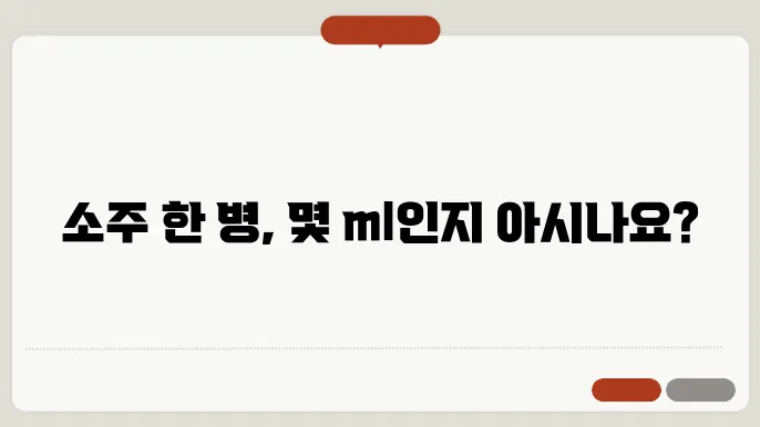 소주 한병 ml