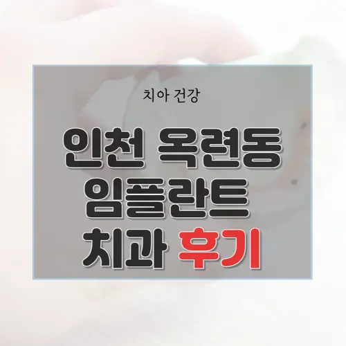 인천 옥련동 임플란트 치과 후기