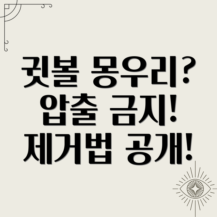 귓볼 뒤 몽우리 염증