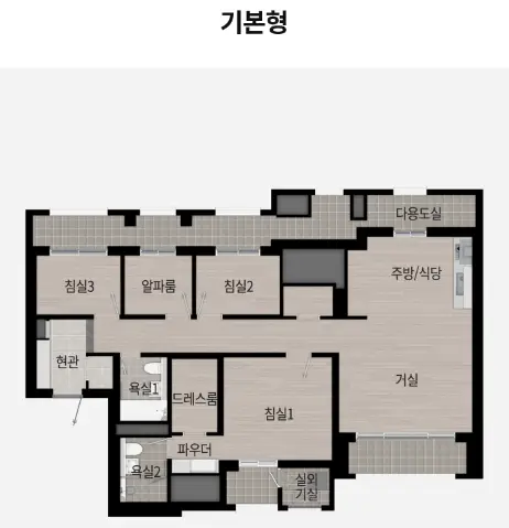 104㎡A-평면도-기본형-사진