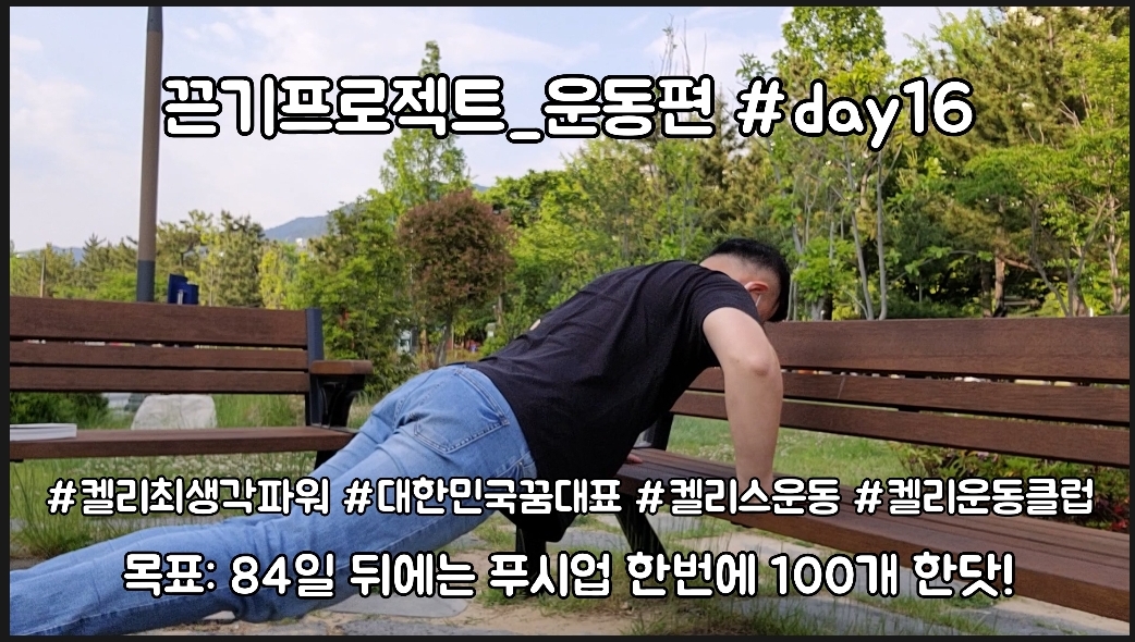  켈리최 회장님과 함께하는 끈기프로젝트 운동편 day16