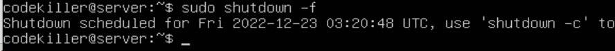  [Ubuntu 명령어] Ubuntu 시스템 종료.