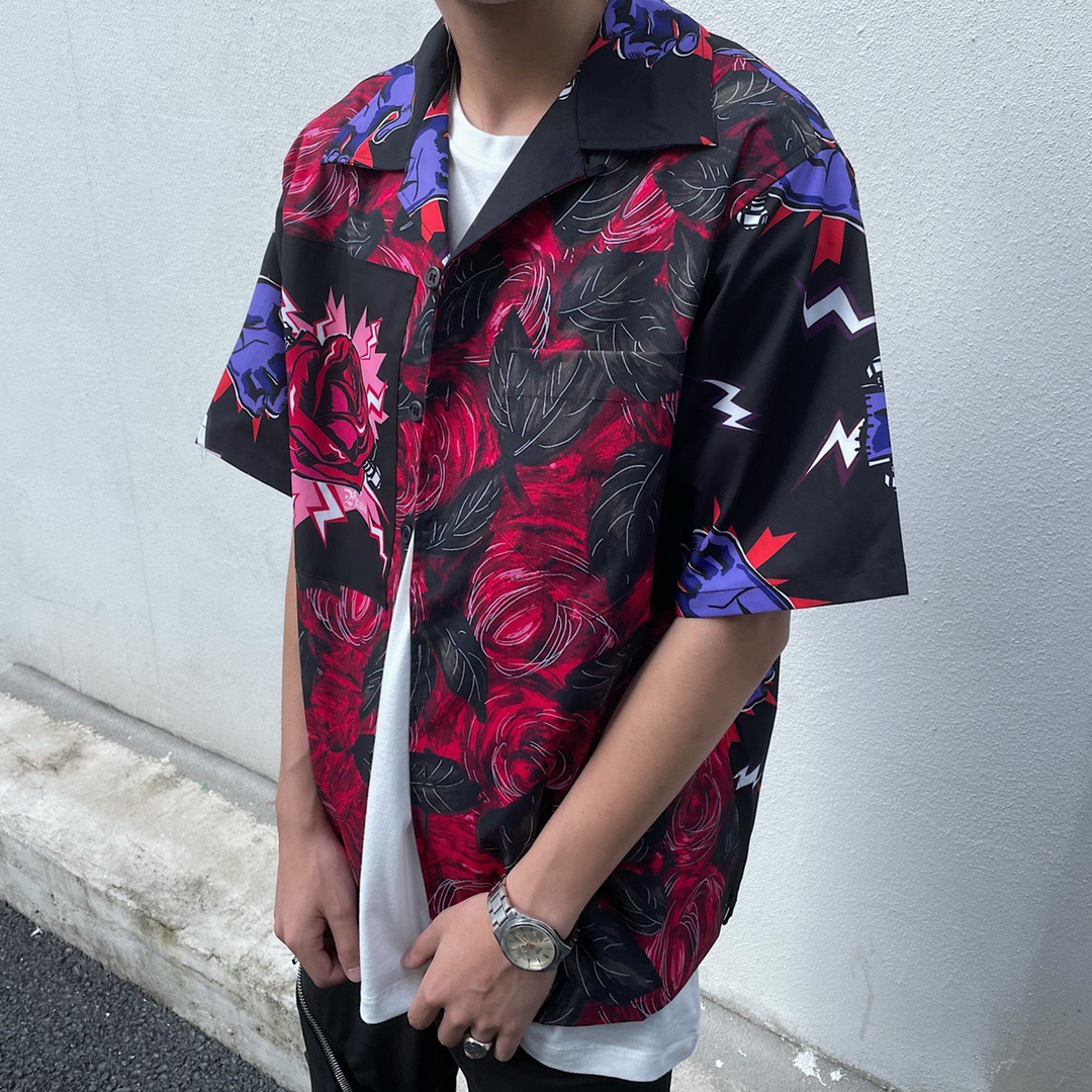  [PRADA] 프라다 프린트 숏 슬리브 반팔 셔츠 UCS339 S1921U4U F0S7W
