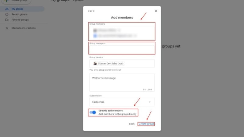 Google 그룹에서 이메일 그룹 만들기