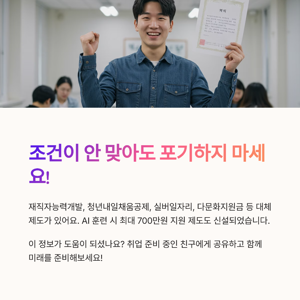 국민내일배움카드 조건 총정리｜2025년 신청나이·서류·직장 여부별 차이 분석