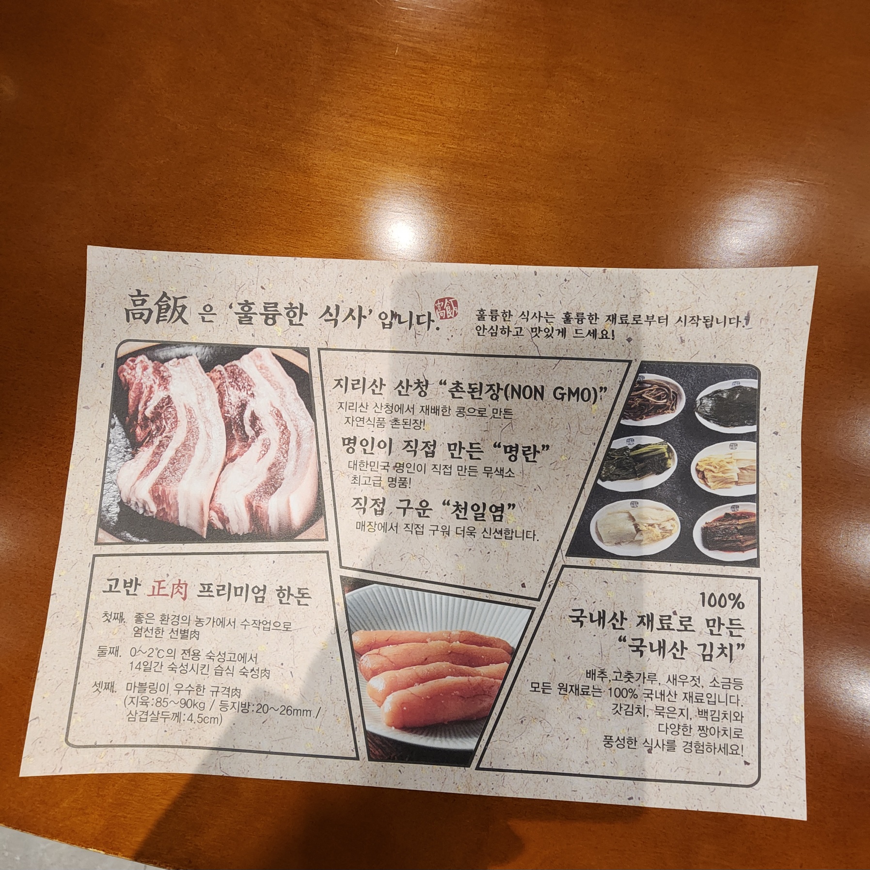 메뉴판