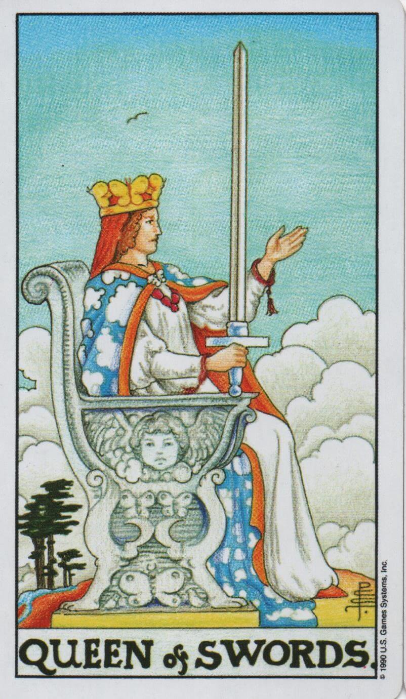  [타로해석]Queen of Swords 소드 여왕 카드 정방향/ 역방향 뜻, 의미, 상징