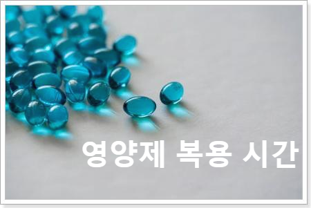 효과적인 영양제 복용 시간을 정확히 알아두자