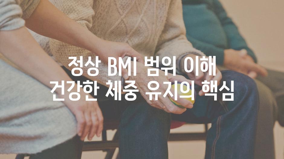 정상 BMI 범위 이해 건강한 체중 유지의 핵심