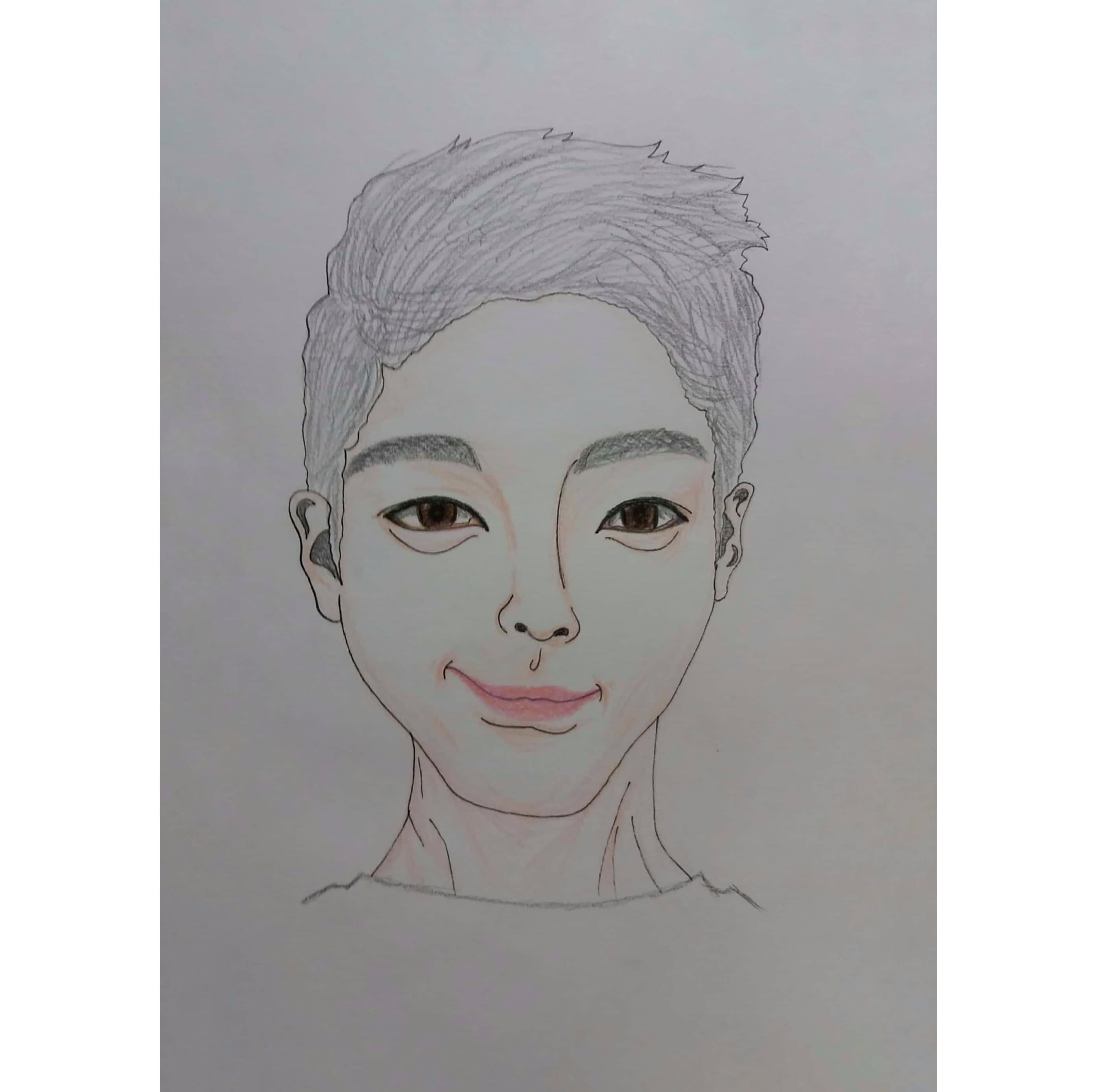  웃는 표정의 얼굴을 한 남성