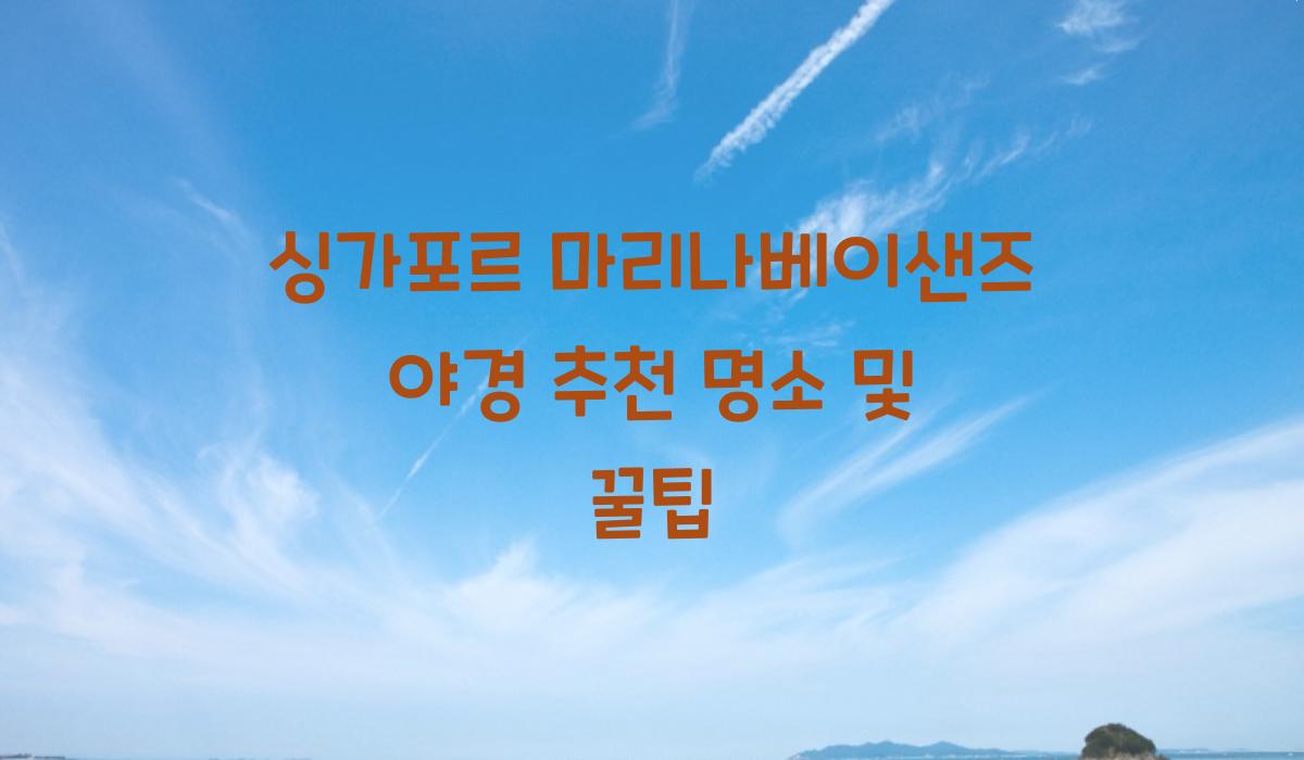 싱가포르 마리나베이샌즈 야경