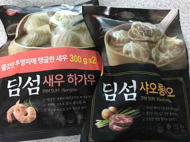 동원 딤섬 샤오롱바오와 새우 하가우