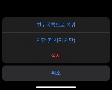  카카오톡 친구 삭제방법 및 친구 추가하기(수동)