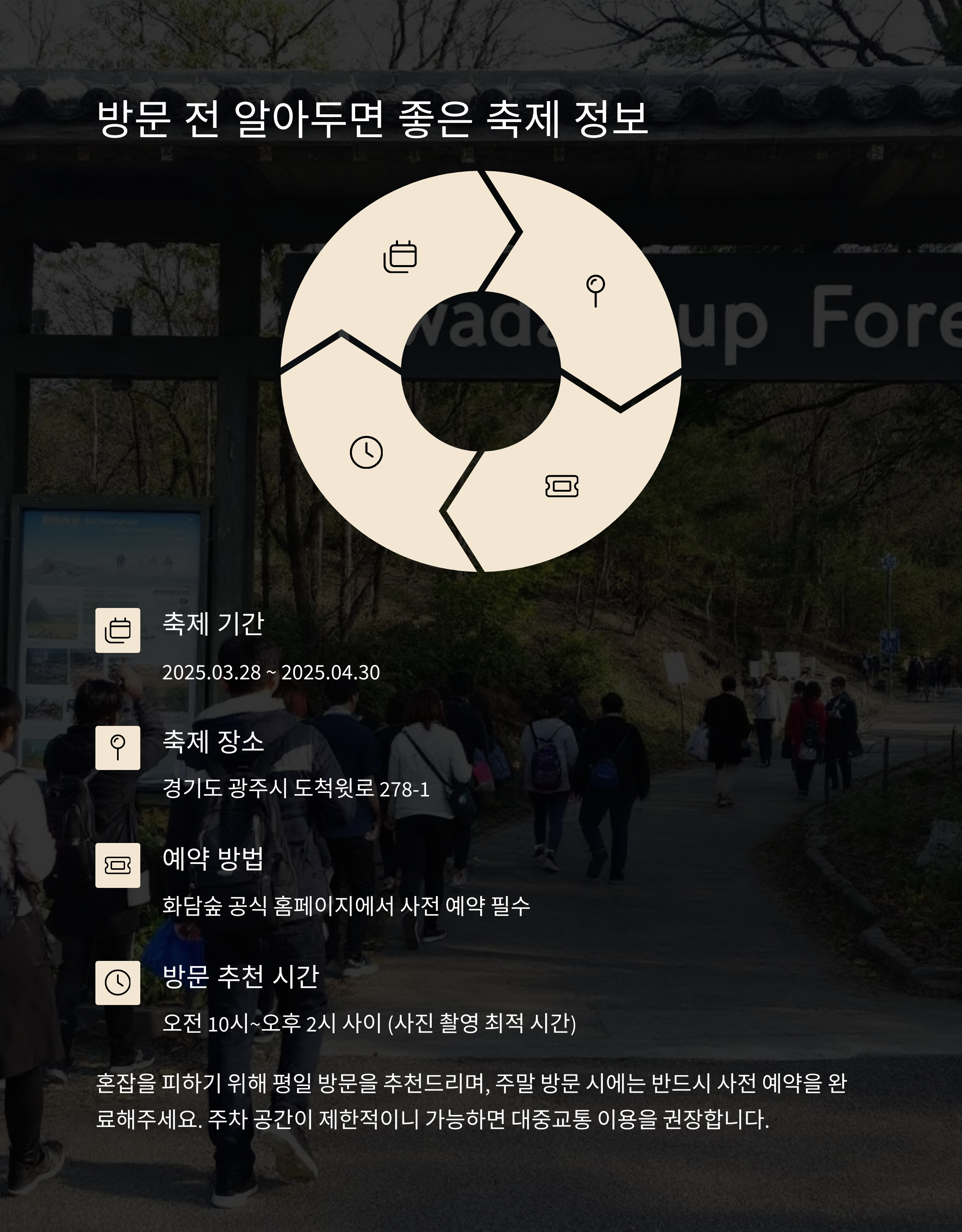 방문 전 알아두면 좋은 축제 정보
