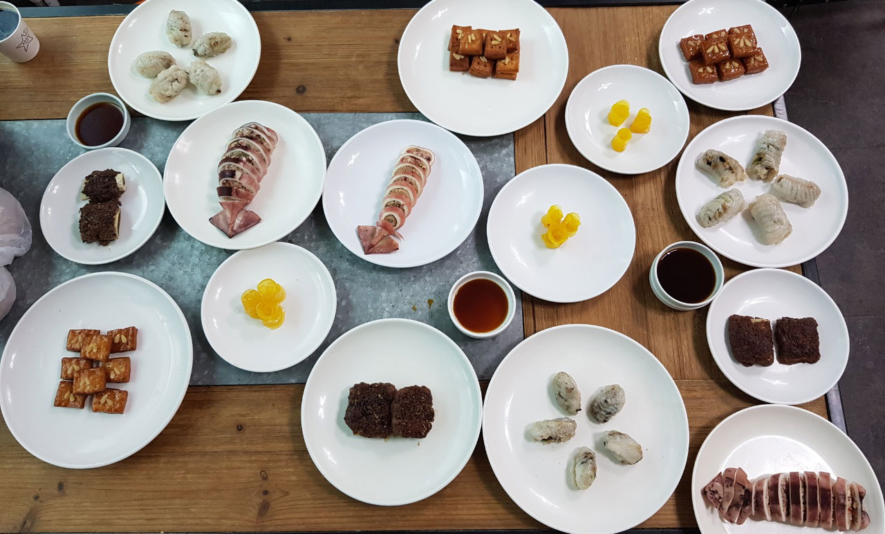  조리기능장 모의시험_어만두, 떡갈비구이, 모약과, 감자정과, 오징어순대
