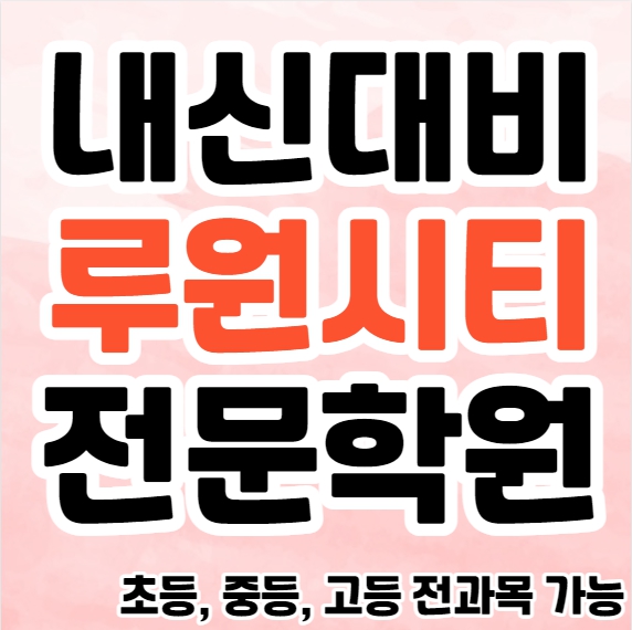  신현동 중등 영어학원 루원시티 고등 수학학원 초등 국어 종합 단과 소수정예 전문학원