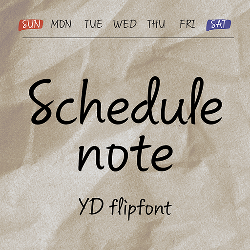 플립폰트 YD Schedule Note